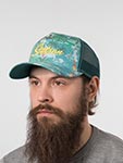 Бейсболка STETSON арт. 7741126 TRUCKER CAP ALOHA PRINT (голубой / желтый)